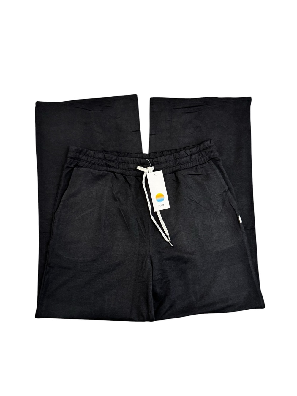 Vuori Halo Essential Wideleg Pants Black Heather L - Picture 3 of 7